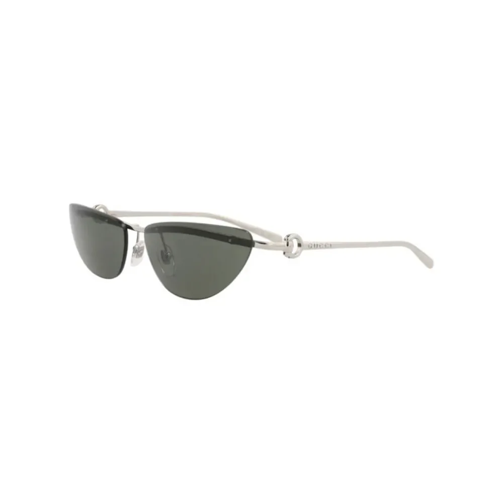 Gucci Cat Eye-Frame Metal Sunglasses Silver Womens